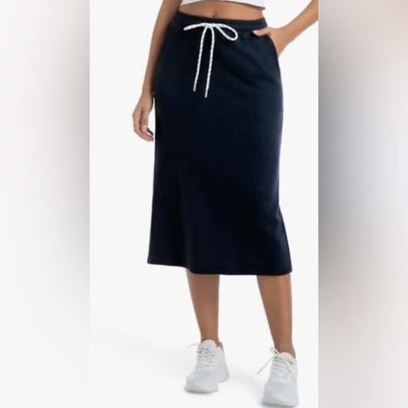 Universal Thread Dresses & Skirts - nwt-Casual High Waist Elastic Drawstring 
Stretch Sweat Slit Midi Long Skirt